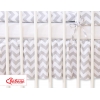 Fest gefaltete Rüsche für Kinderbett 140cm -Simple Chevron grau