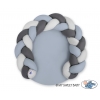 Geflochene Babynest / Spielmatte 2 in1 - pastellblau- grau - anthrazit