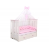 Geflochtene Bettschlange rosa pink für Baby Babybett