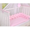 Geflochtene Bettschlange rosa pink für Baby Babybett