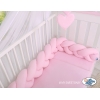 Geflochtene Bettschlange rosa pink für Baby Babybett