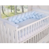 Geflochtene Bettschlange für Junge Babybett - blau Kinderbett