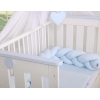 Geflochtene Bettschlange für Junge Babybett - blau Kinderbett
