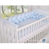 Geflochtene Bettschlange für Junge Babybett - blau Kinderbett
