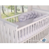 Geflochtene Bettschlange für Babybett-grau
