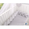Geflochtene Bettschlange für Babybett-grau