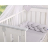 Geflochtene Bettschlange für Babybett-grau