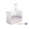 Geflochtene Bettschlange für Babybett-grau
