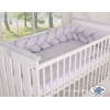 Geflochtene Bettschlange für Babybett-grau