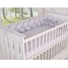 Geflochtene Bettschlange für Babybett-grau