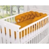 Geflochtene Bettschlange für Babybett - honiggelb Bettschlange Zopf