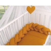 Geflochtene Bettschlange für Babybett - honiggelb Bettschlange Zopf