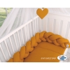 Geflochtene Bettschlange für Babybett - honiggelb Bettschlange Zopf