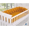 Geflochtene Bettschlange für Babybett - honiggelb Bettschlange Zopf
