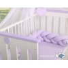 Geflochtene Bettschlange für Babybett-lila