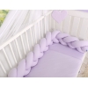 Geflochtene Bettschlange für Babybett-lila