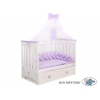 Geflochtene Bettschlange für Babybett-lila