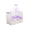 Geflochtene Bettschlange für Babybett-lila