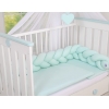 Geflochtene Bettschlange für Babybett-minze