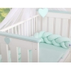 Geflochtene Bettschlange für Babybett-minze