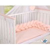 Geflochtene Bettschlange für Babybett-puderrosa