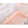 Geflochtene Bettschlange für Babybett-puderrosa
