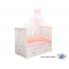 Geflochtene Bettschlange für Babybett-puderrosa