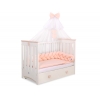 Geflochtene Bettschlange für Babybett-puderrosa