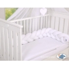 Geflochtene Bettschlange für Babybett-weiß Baumwolle Bettumrandung