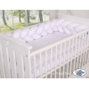 Geflochtene Bettschlange für Babybett-weiß Baumwolle Bettumrandung