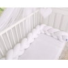Geflochtene Bettschlange für Babybett-weiß Baumwolle Bettumrandung