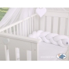Geflochtene Bettschlange für Babybett-weiß Baumwolle Bettumrandung