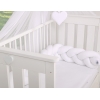 Geflochtene Bettschlange für Babybett-weiß Baumwolle Bettumrandung