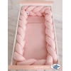 Geflochtene Bettschlange Farbe altrosa