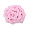 Geflochtene Bettschlange für Babybett XXL 360cm - rosa pink für Mädchen