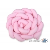 Geflochtene Bettschlange für Babybett XXL 360cm - rosa pink für Mädchen