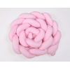 Geflochtene Bettschlange für Babybett XXL 360cm - rosa pink für Mädchen