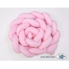 Geflochtene Bettschlange für Babybett XXL 360cm - rosa pink für Mädchen