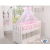 Geflochtene Bettschlange für Babybett XXL 360cm - rosa pink für Mädchen