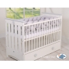 Geflochtene Bettschlange für Babybett Bettumrandung XXL - grau