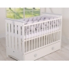 Geflochtene Bettschlange für Babybett Bettumrandung XXL - grau