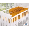 Geflochtene Bettschlange Bettumrandung für Babybett XXL - honiggelb
