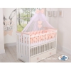 Geflochtene Stoßfänger für Babybett XXL - puderrosa