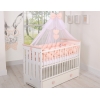 Geflochtene Stoßfänger für Babybett XXL - puderrosa