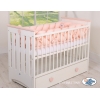 Geflochtene Stoßfänger für Babybett XXL - puderrosa