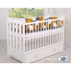 Geflochtene Bettschlange für Babybett XXL Knot Kissen Zopf - weiß-honiggelb-anthrazit