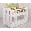 Geflochtene Bettschlange für Babybett XXL Knot Kissen Zopf - weiß-honiggelb-anthrazit
