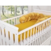 Geflochtene Bettschlange Nestchen minky 180cm - Kopfschutz für Babybett- honig gelb