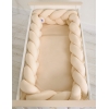 Geflochtene Bettschlange Beige