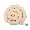Bettverkleinerung Geflochtene Kopfschutz Bettschlange für Babybett XXL 3.6 m -beige
